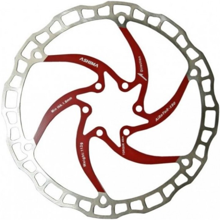 Stabdžių diskas 180 mm Ashima Ultralight ARO-08 red